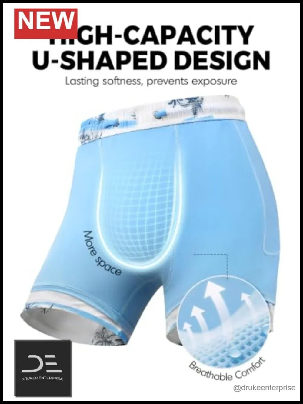 Men's Swim Trunks with Compression Liner, 7